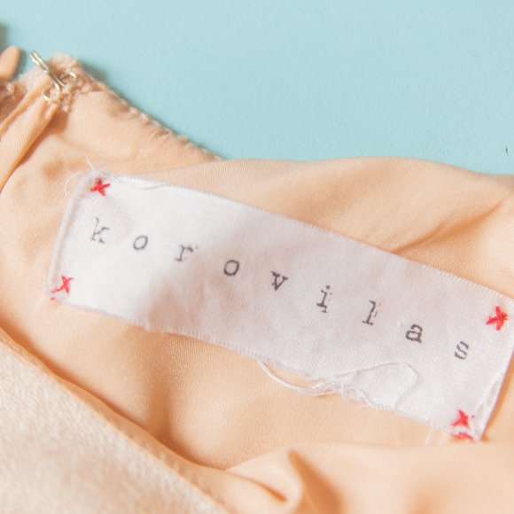 Anthropologie Korovilas Yulia Creamy Thick Knit Embroidered Mini Dress Sz 2P - Picture 5 of 11